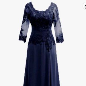 22W Formal  Navy Blue Jaeden Dress